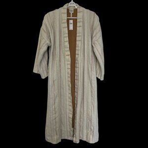 Anthropologie Ollari Renee Duster Coat Womens Size XS NWT New Cream Bohemian